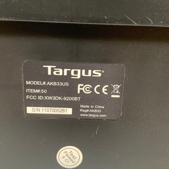 Targus Bluetooth Wireless Keyboard for Tablets AKB33US Black - Picture 3 of 3